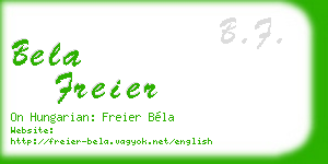 bela freier business card